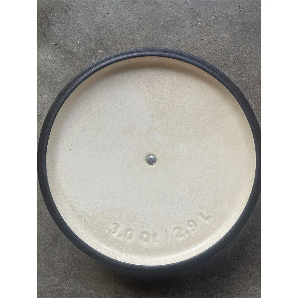 Cuisinart Replacement LID ONLY 3.0 Qt Flame Orange Cast Iron Classic Enameled